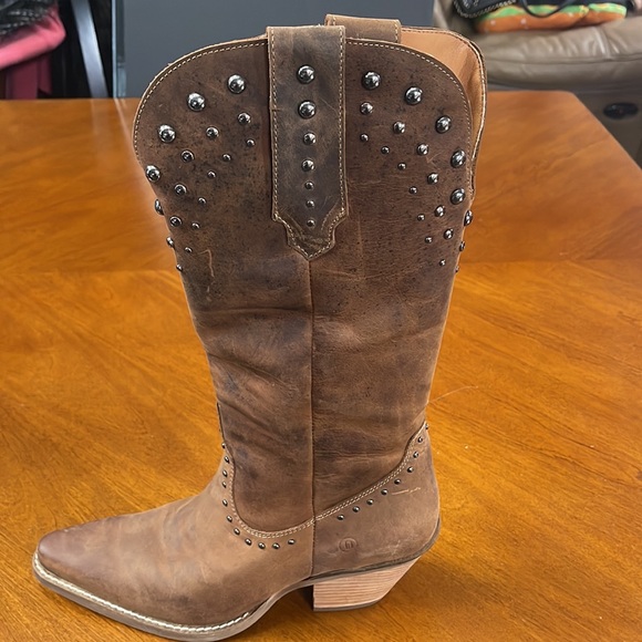 Dingo Talkin Rodeo Leather Western Boots Brown 9.5 - Picture 2 of 8